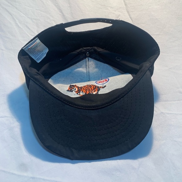 Vintage Black Esso Tiger Trucker Hat Snapback - Picture 3 of 6